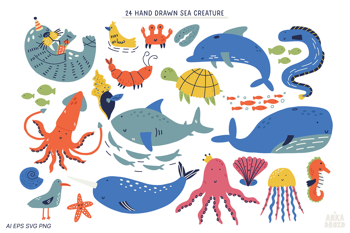 Aquatic Life, an Animal Illustration by AnkaDrozd (Photo 2 of 12)