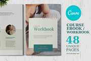 Canva Course Workbook Template, a Marketing Template by Sabin (Thumbnail 1 of 9)