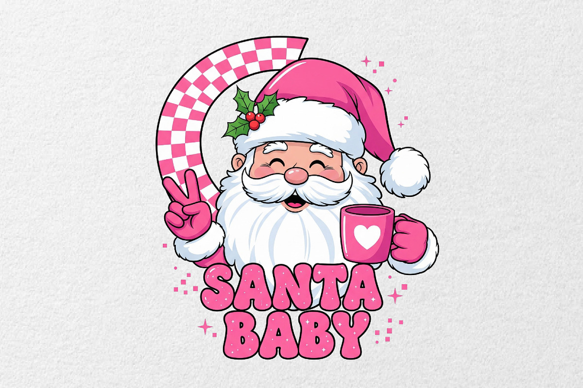 Pink Christmas Bundle, an Illustration by DreamCafeArt (Photo 4 of 8)