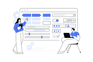 User interface kit isolated cartoon, a Finance Illustration by Visual Generation