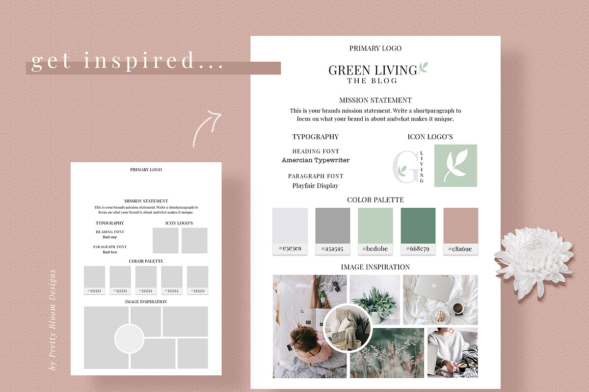 Branding & Mood Board Templates II, a Product Mockup by Pretty Bloom Designs (Photo 4 of 5)