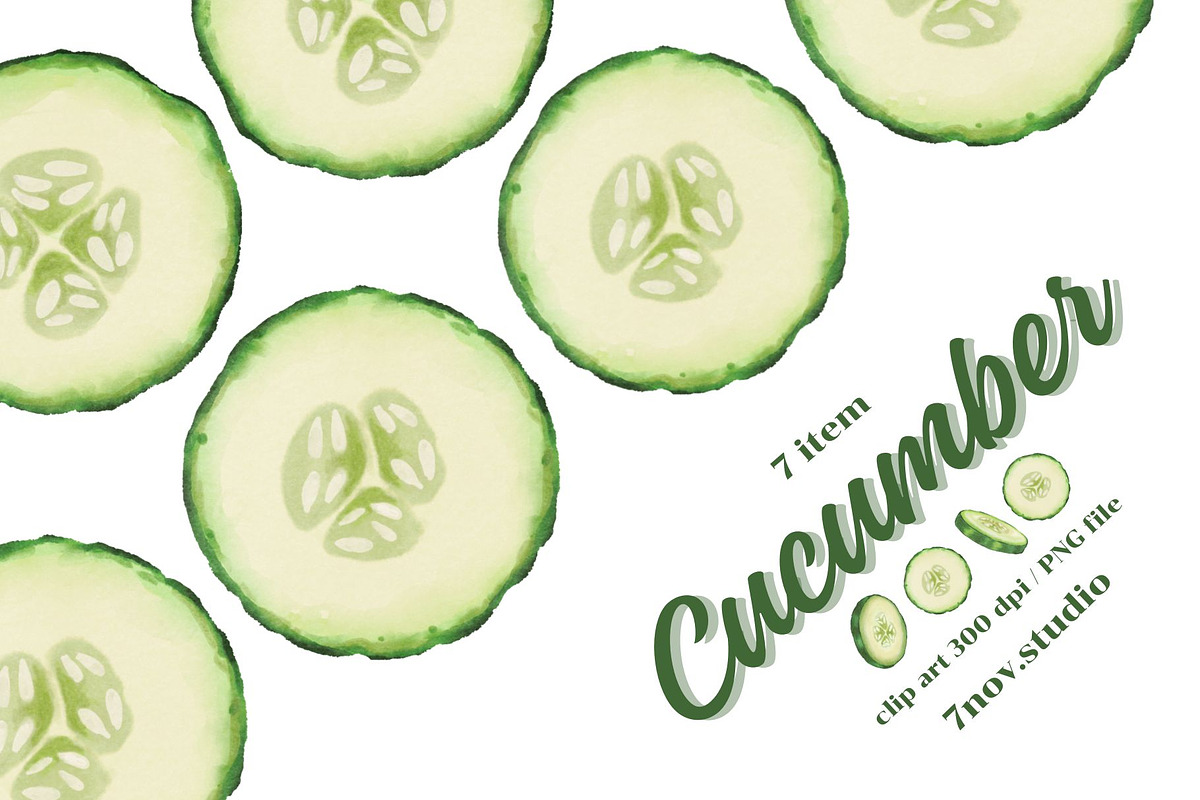 Cucumber, a Food Illustration by 7nov.studio (Photo 1 of 2)