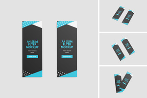 A4 Slim Flyer Mockup