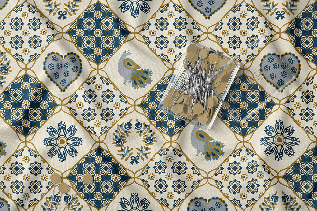 Folk Bird Seamless Pattern Bundle, a Pattern Graphic by StudioGlouna (Photo 6 of 9)