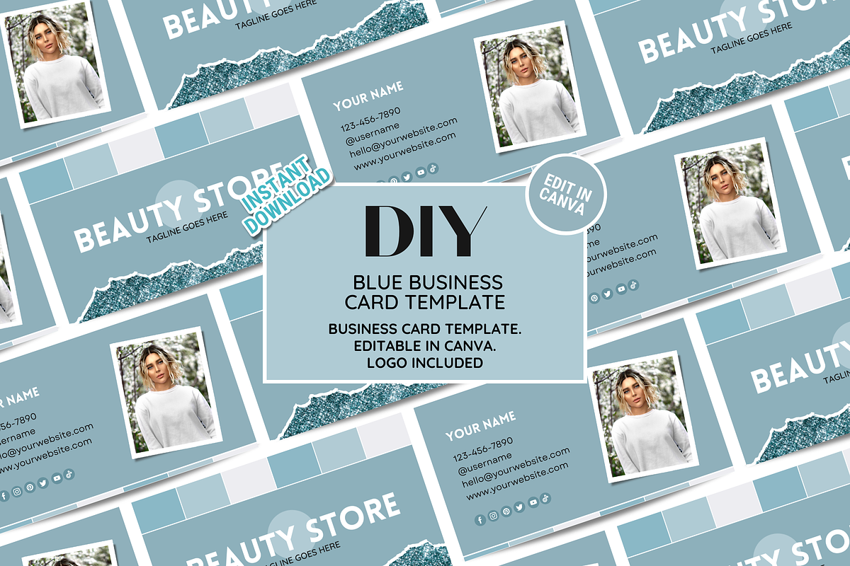 Business Card Template - 2 sides, a Business Card Template by SunshineStudioBoutique (Photo 2 of 9)
