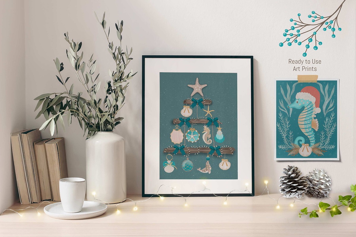 Coastal Christmas Beach Clipart, an Illustration by The Audacious Brush (Photo 9 of 13)