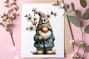 Whimsical Spring Gnome Clipart PNG, an Illustration by Canvas Craft (Thumbnail 6 of 7)