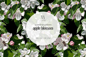 Apple Blossom - Botanical pattern