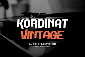 Kordinat Vintage Sans Serif & Retro, a Sans Serif Font by QR Design Studio