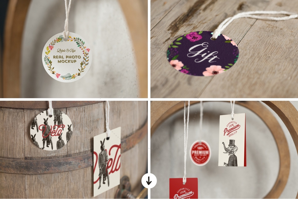 12 Labels Mockup Bundle, a Household Mockup by Little Jimi Shop (Photo 3 of 12)