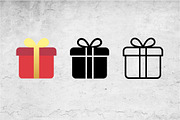 Gift Box Icons Set, an Outline Icon by Artonix (Thumbnail 2 of 2)