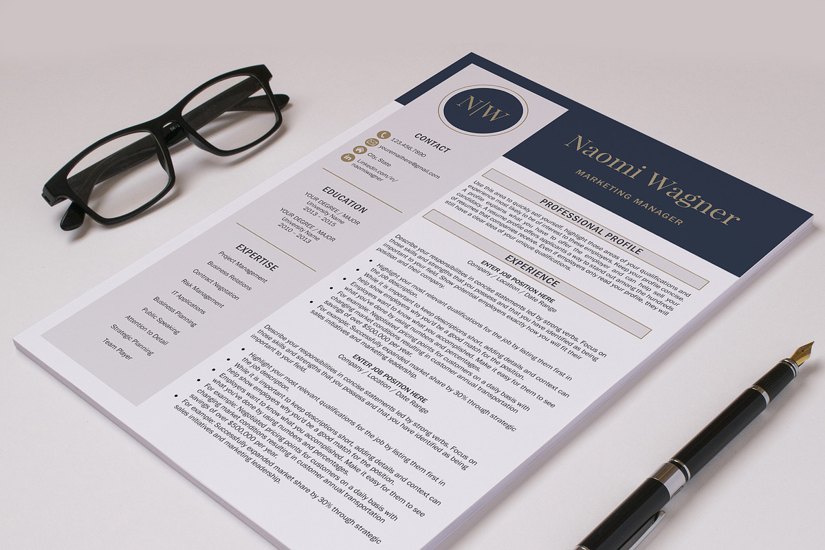 Resume Template / CV Template, a Resume Template by Klamp Studio (Photo 8 of 9)