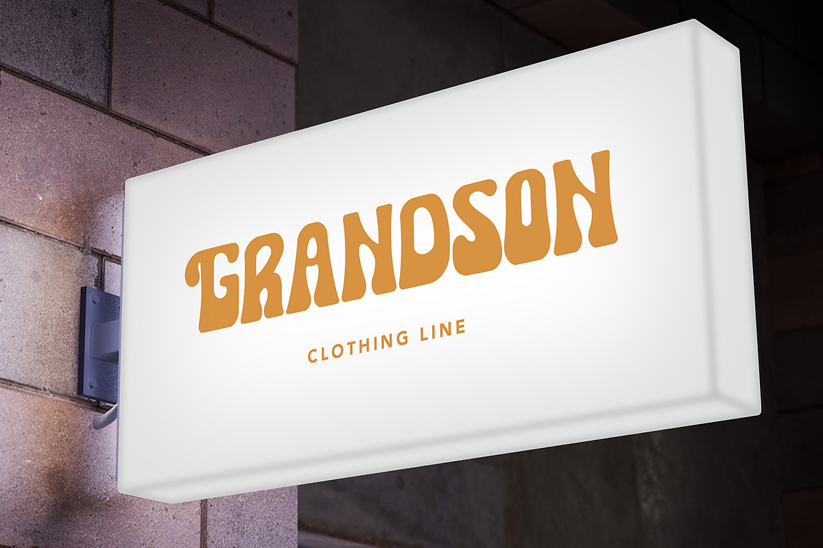 SundayNoon-Groovy Retro Display Font, a Symbol Font by AQR Studio (Photo 3 of 9)