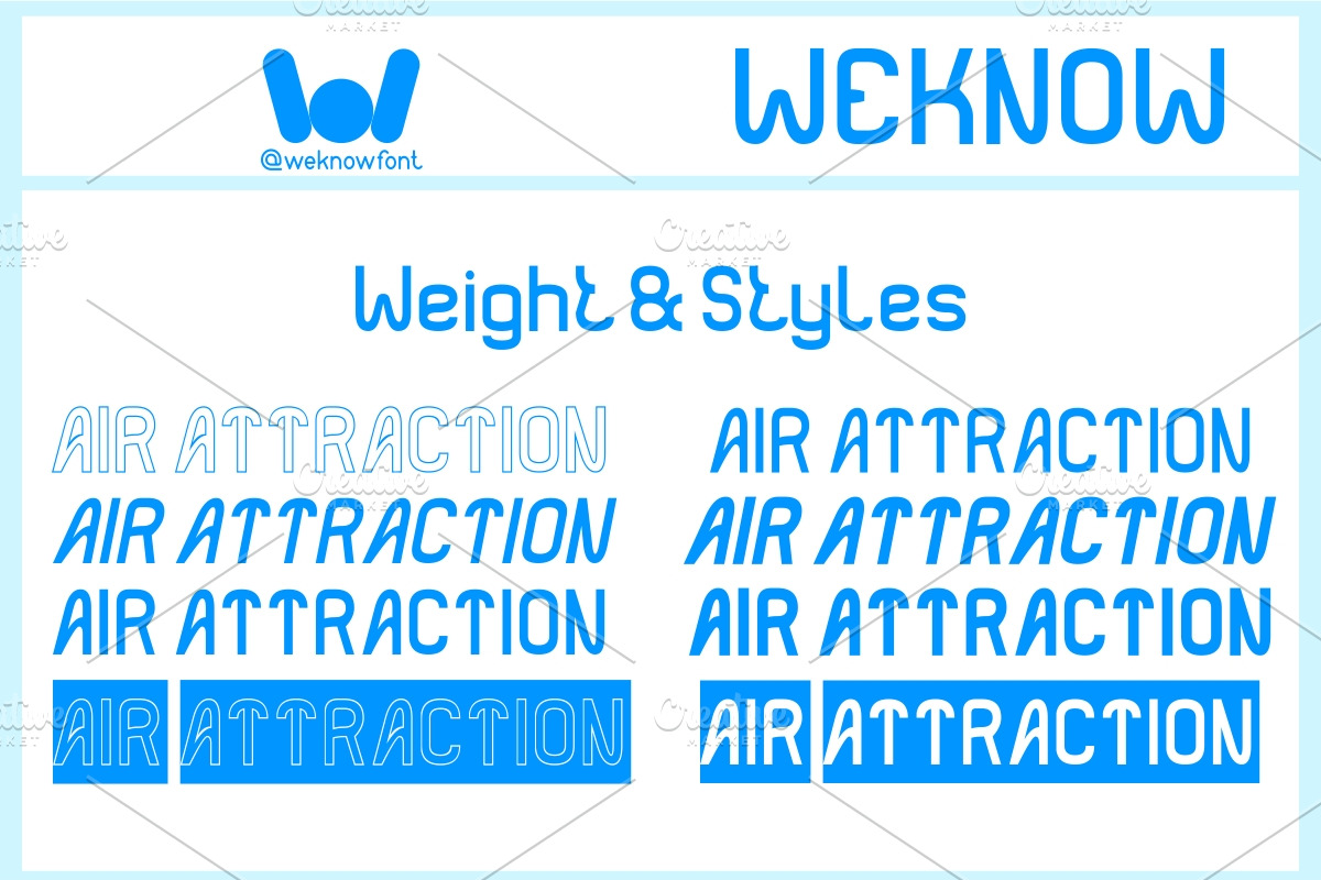 Air Attraction font, a Font by weknow (Photo 7 of 8)