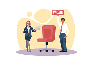 People applying for vacant job, a Person Illustration by YummyBuum