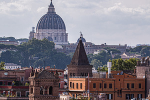 View from the Giardino degli Aranci to historical part of Mediev