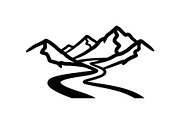 50 Mountain Landscape Silhouette Bun, an Illustration by Designer_Momina (Thumbnail 46 of 51)