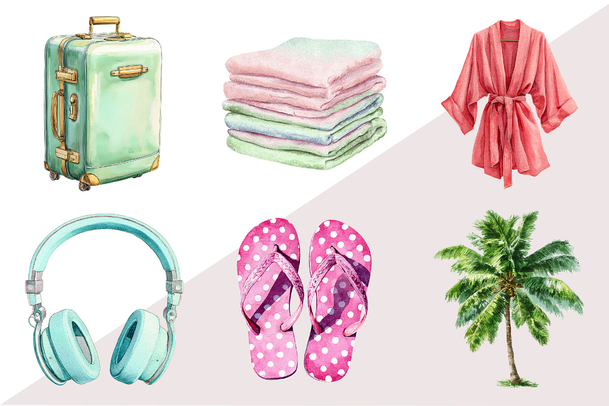 Summer on the Beach Clipart, an Illustration by Design Market (Photo 2 of 3)
