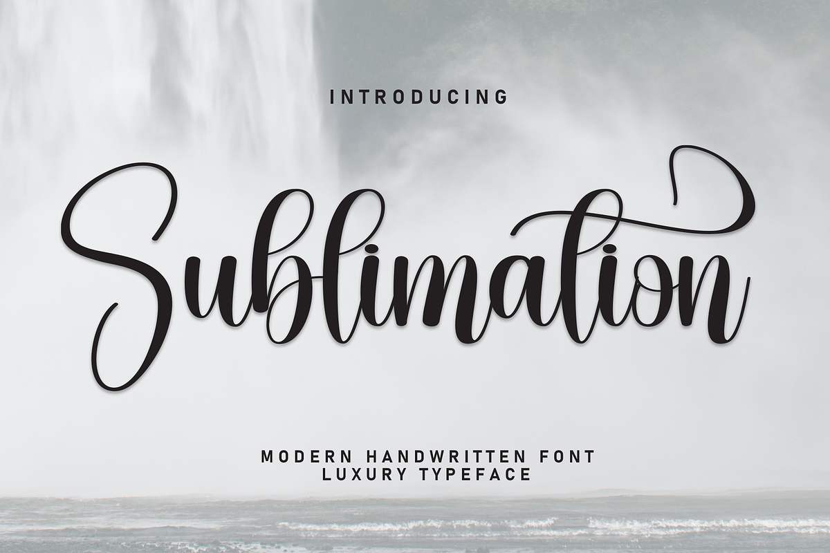 Sublimation | Script Font, a Handwritten Font by Scratchones (Photo 1 of 9)