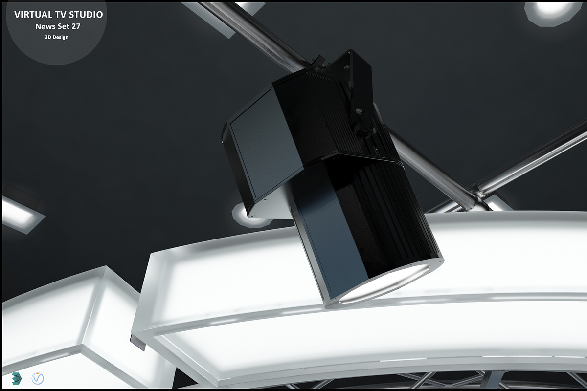 Virtual TV Studio News Set 27, an Architecture 3D Model by akerStudio (Photo 48 of 49)