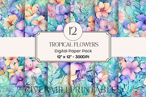 Tropical Flowers Background Images