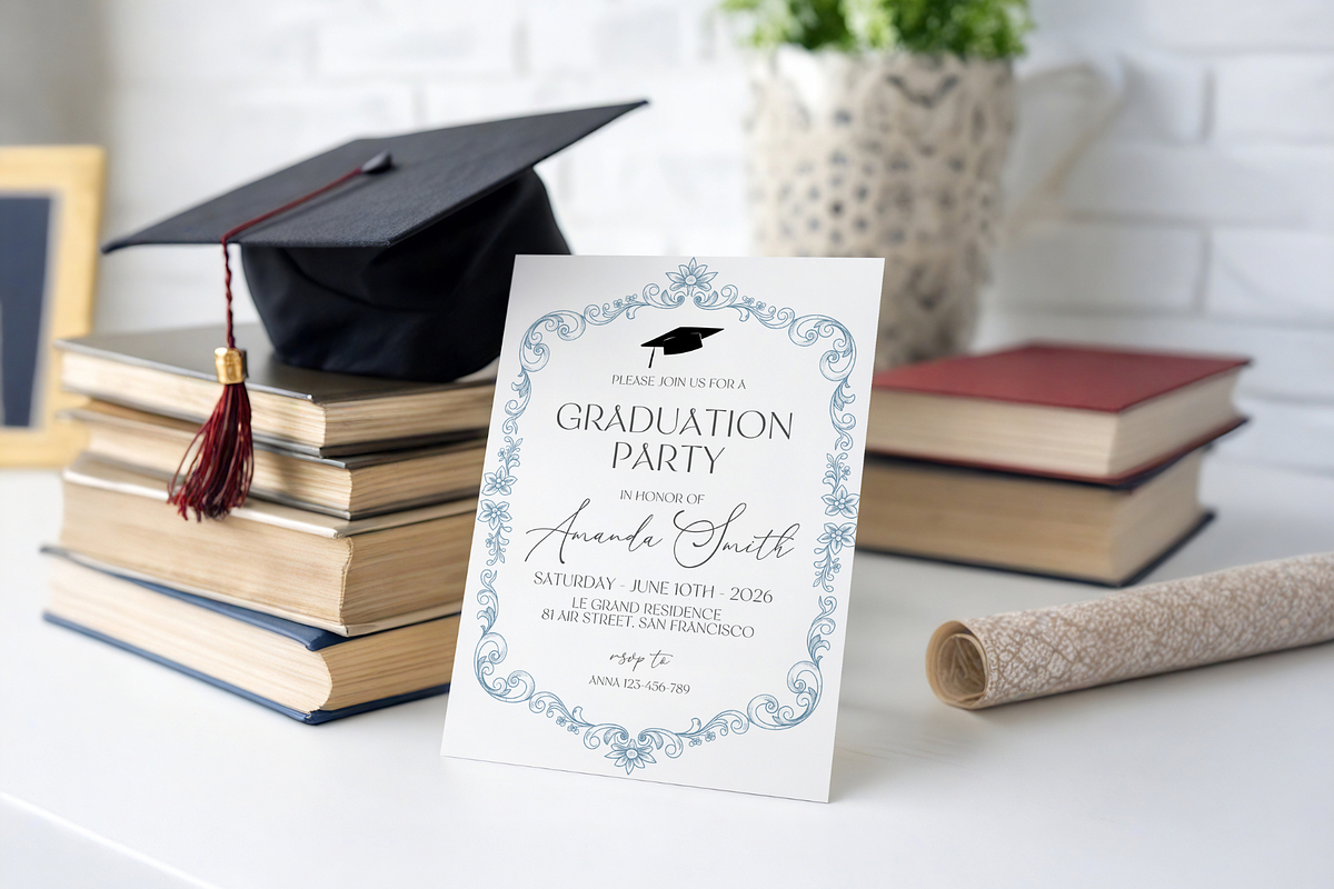 Formal College Grad Announcement, an Invitation Template by Digital_Mind (Photo 3 of 3)