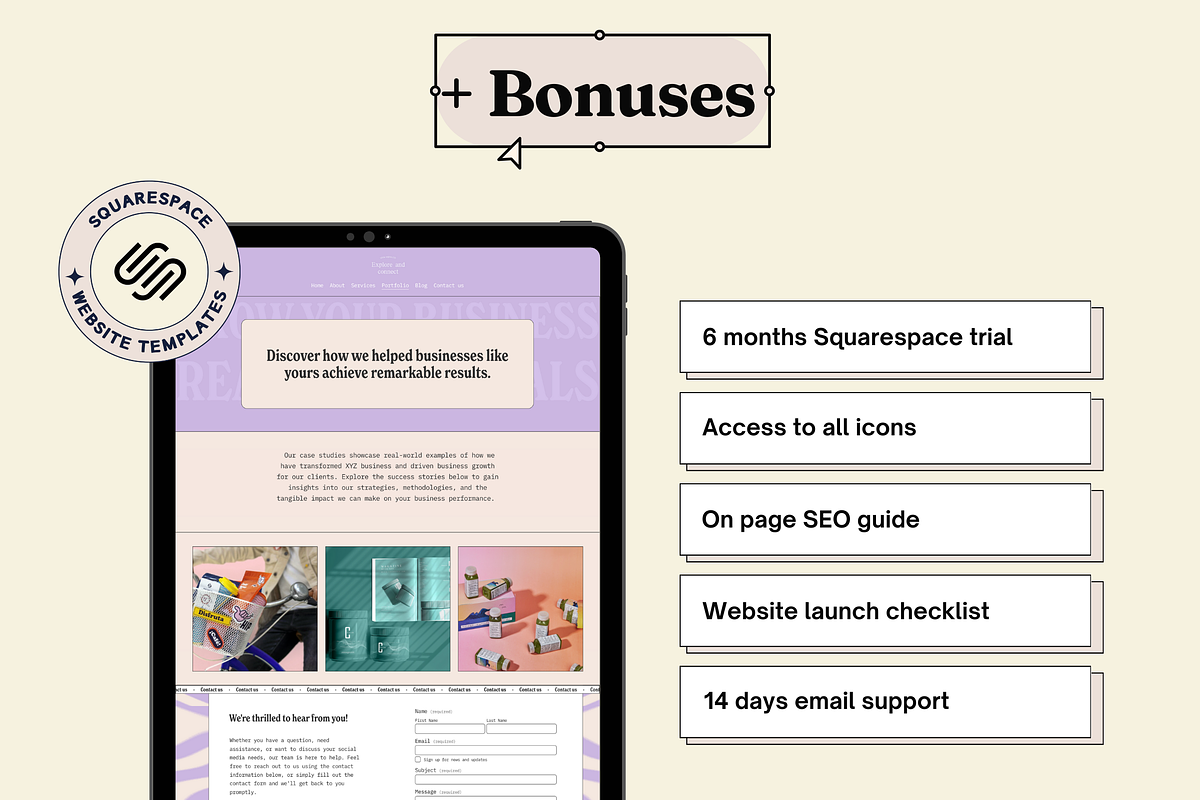 Squarespace Website template, a Squarespace Template by Ciel Lumiere (Photo 5 of 8)