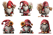 Autumn Gnome Watercolor Clipart, a Seasonal Illustration by CreationArt (Thumbnail 4 of 5)