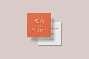 Square Business Card Mockup Bundles