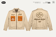 Work Jacket Mockup, a Hoody Mockup by Pipello Grafik (Thumbnail 1 of 3)