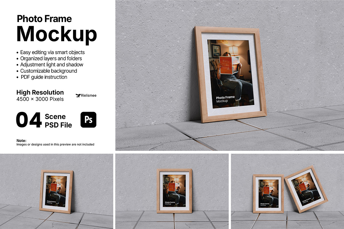 Photo Frame Mockup Bundle Set, an Advertising Mockup by Rielismee (Photo 1 of 5)