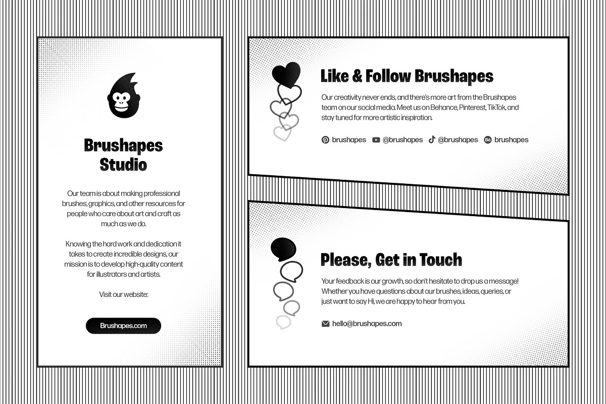 Manga Screentone Procreate Brushes, a Brush Add-On by brushapes.com (Photo 11 of 11)