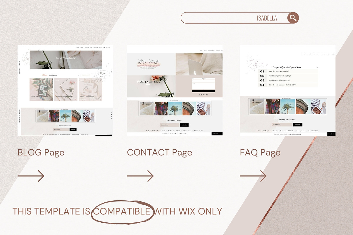 WIX Website Template Isabella, a Wix Template by Brand & Palms (Photo 5 of 6)