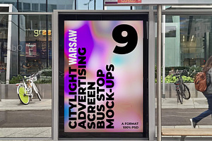 Warsaw Citylight Ad Bus Stop 13