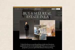 Squarespace Template: Arch&Gold