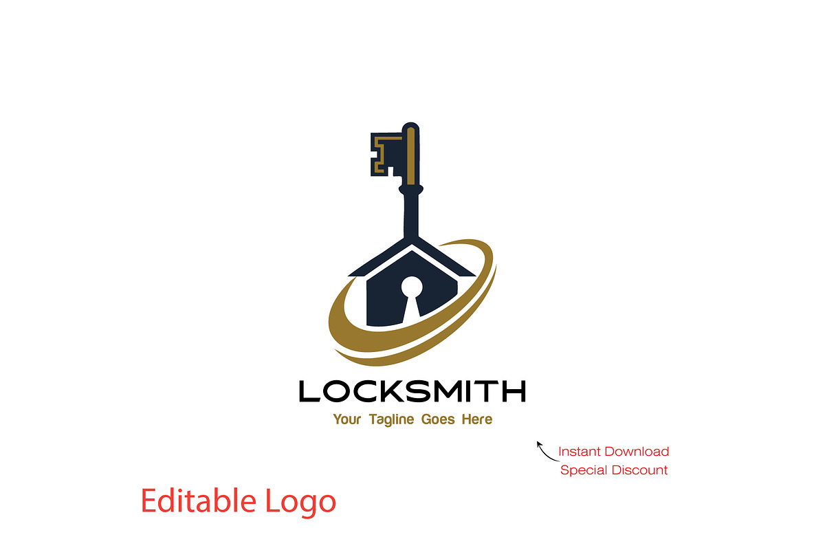 Locksmith & Security Logo Design, a Branding & Logo Template by YUDesignStore (Photo 1 of 8)