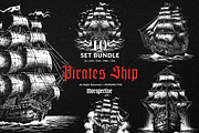 10 Bundle Dark Art Pirates Ship Boat, an Illustration by Morspective (Thumbnail 1 of 7)
