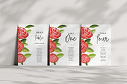 Red Rose Floral Seating Cards, a Stationery Template by Beyond Muse (Thumbnail 2 of 3)