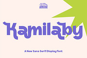 Kamilaby - Sans Serif Display Font, a Sans Serif Font by Rishsketch (Thumbnail 1 of 16)
