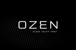 Ozen Futuristic Clean Sci-fi Font, a Sans Serif Font by Ebad Designs
