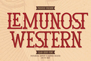 Lemunost Western | Slab Serif Font, a Slab Serif Font by Denustudios (Thumbnail 1 of 12)