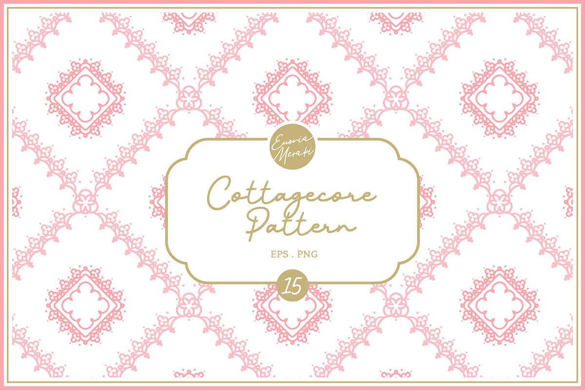 Cottagecore Pattern 15 Pretty Lace, a Pattern Graphic by Euonia Meraki (Photo 1 of 18)