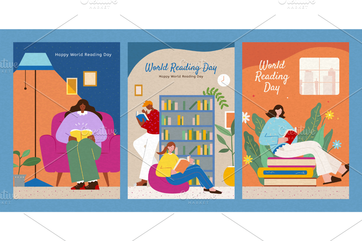 World Book Day Poster Template Set, a Poster Template by TotallypicRF