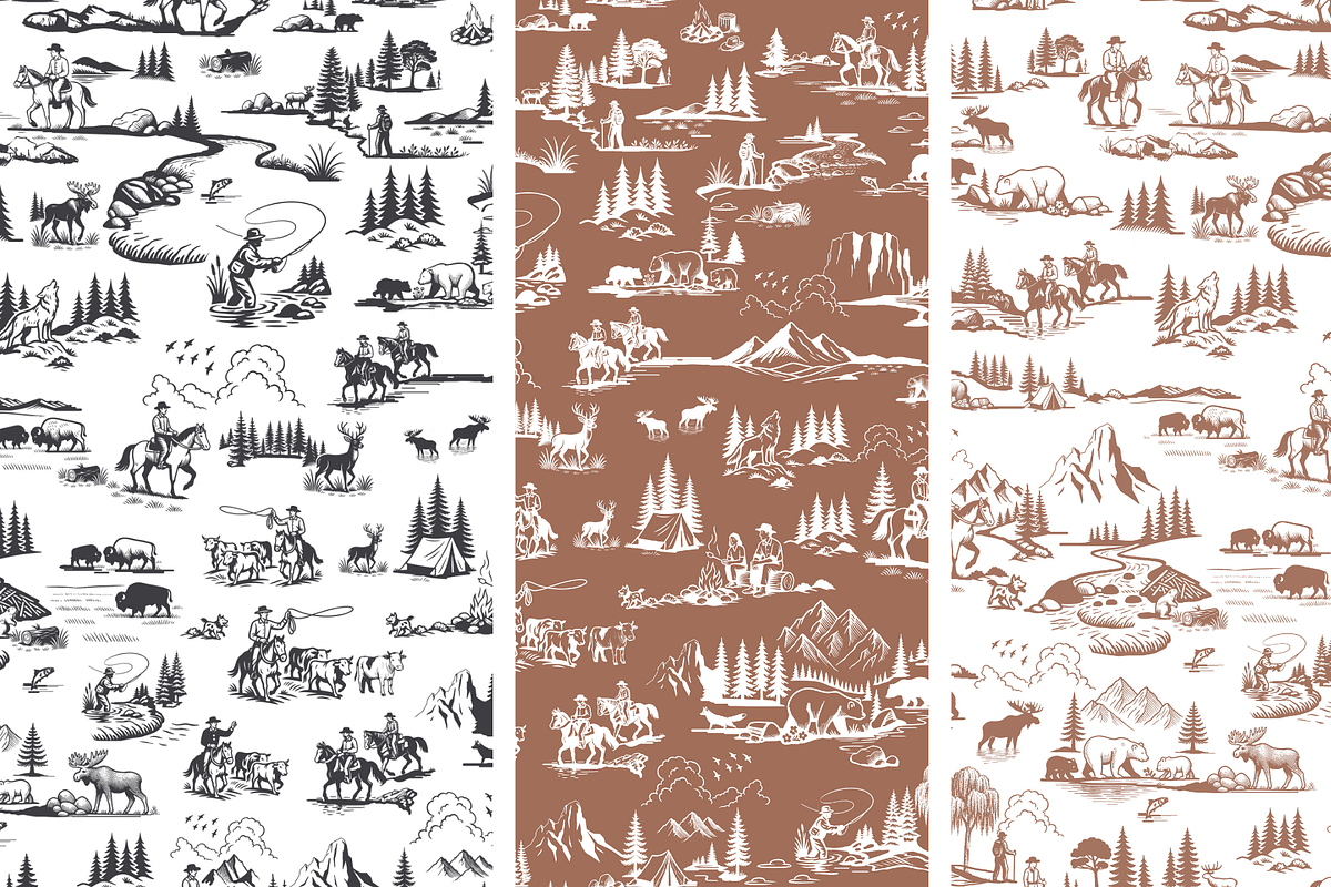 Montana Seamless Pattern Set, a Pattern Graphic by Hughes Studio (Photo 9 of 9)