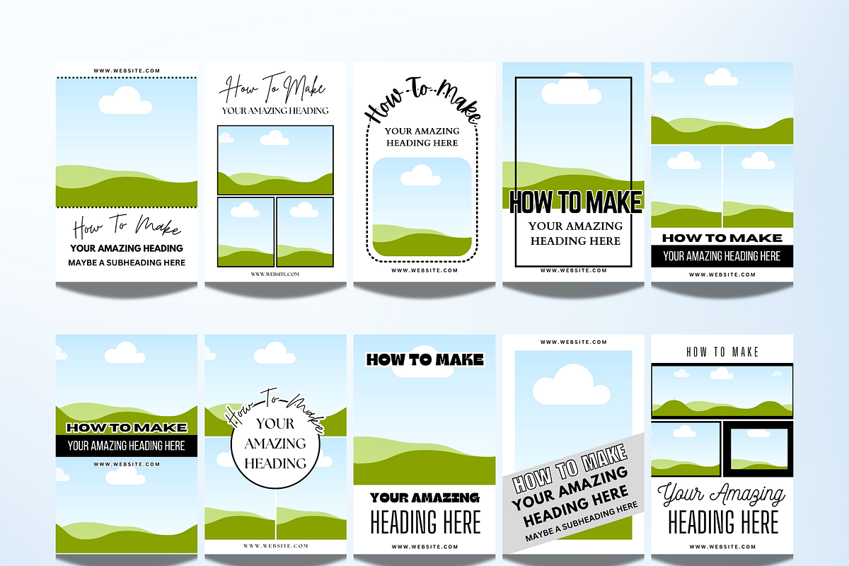 Tutorial Pinterest Pin Templates, a Social Media Template by MEDIA MINIMALIST (Photo 2 of 7)