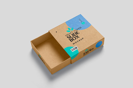 Kraft Paper Slide Box Mockups, a Product Mockup by GfxFoundry