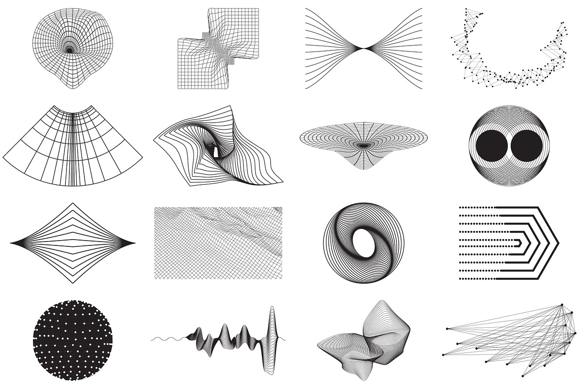 80 Vector Abstract Shapes Vol.1, an Object Graphic by Vanzyst