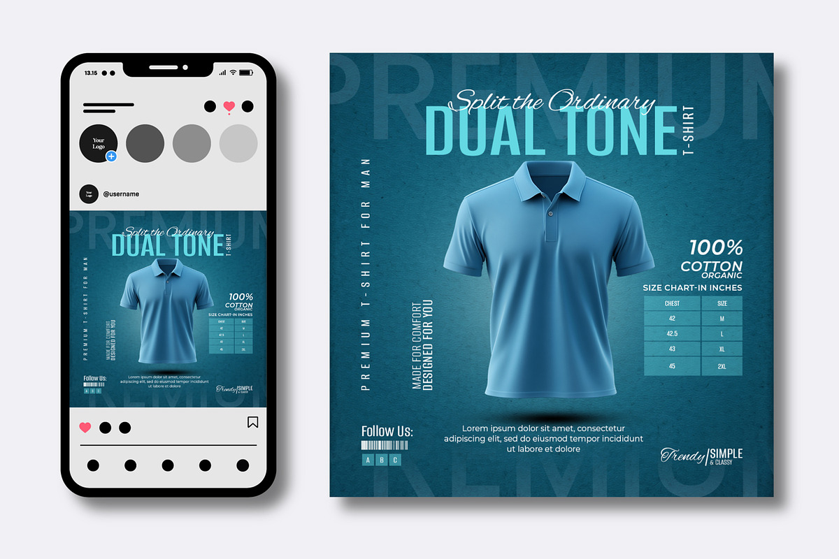 Dual Tone T Shirt Social Media Post