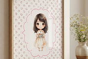 Set of 6 Whimsical girls Wall Decor, a Decorative Illustration by Pink_bloom (Thumbnail 3 of 10)