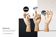 Round Stickers in Wooden Hand Mockup, a Merchandise Mockup by creatsy5 (Thumbnail 4 of 5)